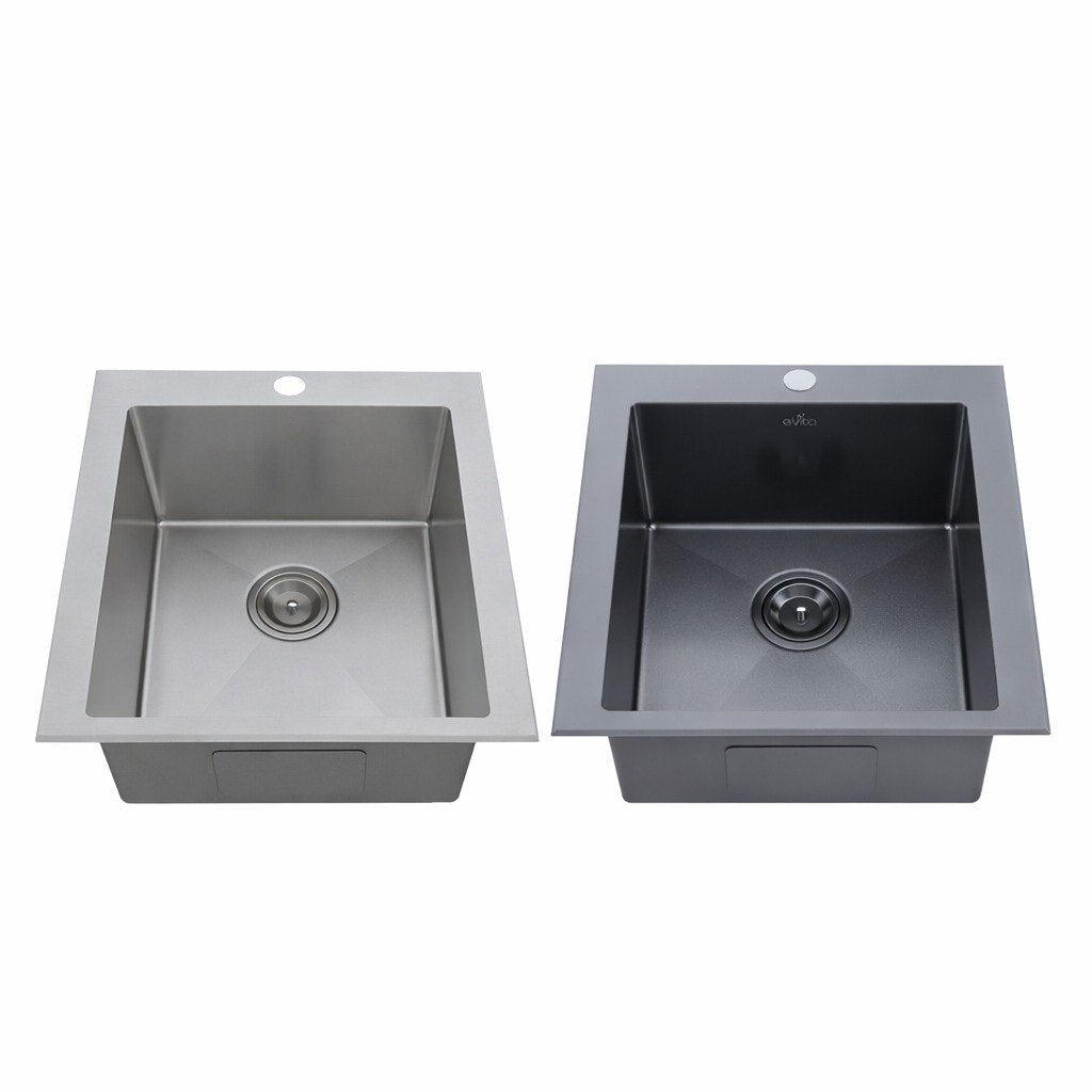 EVITA EKS-ST38 | 380mm SUS316 Top Mount Single Bowl Kitchen Sink