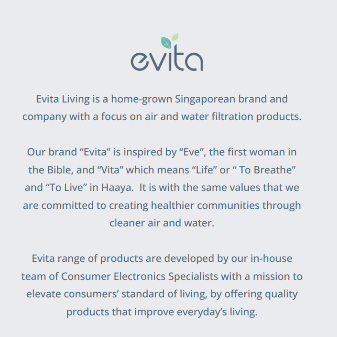 EVITA A6 Aerem White Air Purifier - WIFI Enabled / Smart App Control