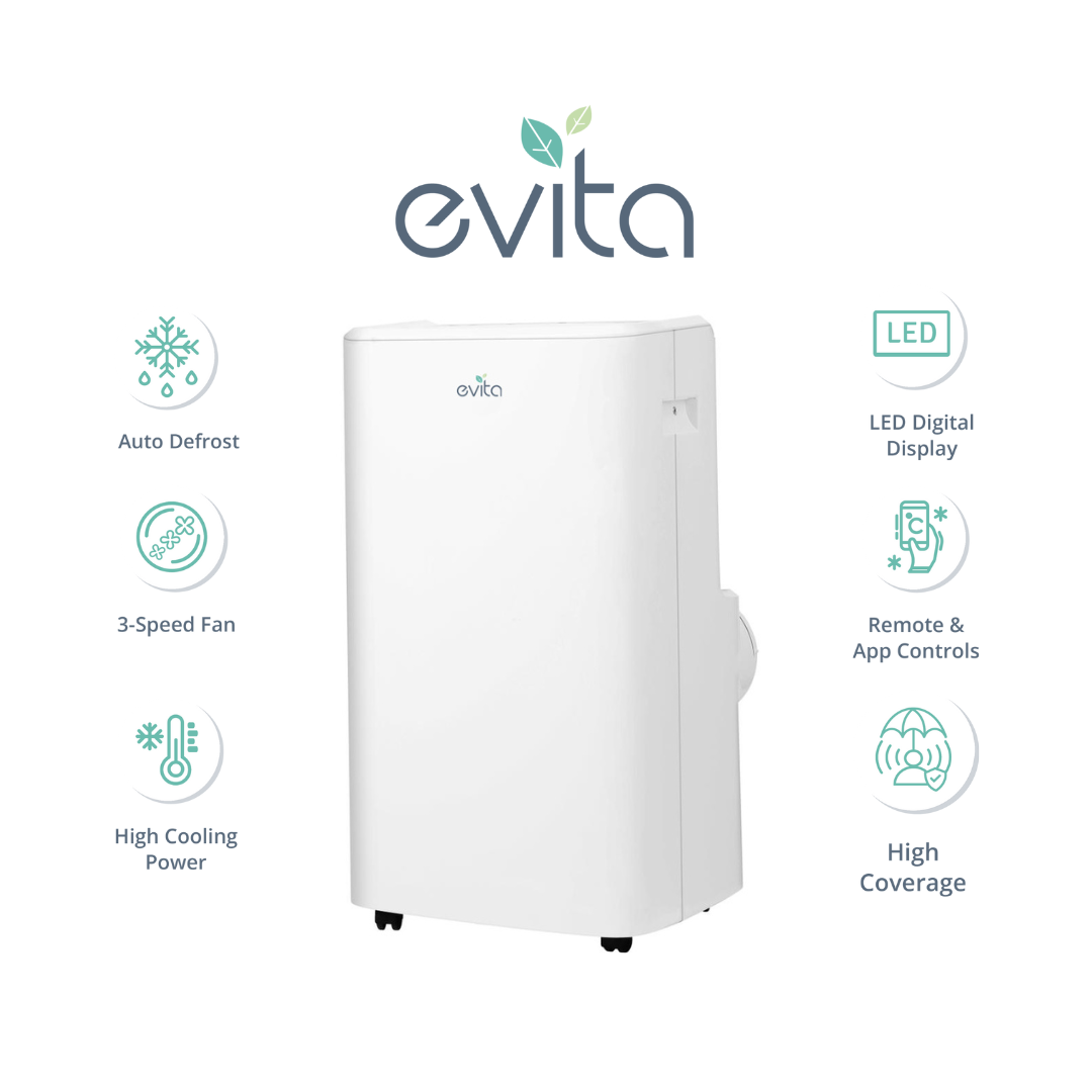 EVITA EPAC 312W 12K BTU SMART PORTABLE AIR CONDITIONER WITH WIFI AND SMART HOME APP CONTROL