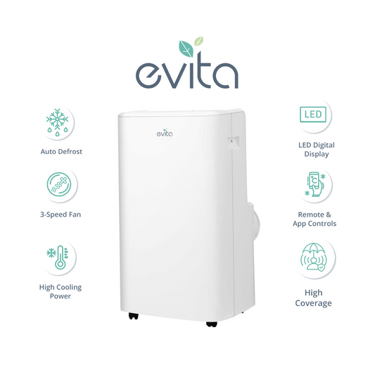 EVITA EPAC 312W 12K BTU 智能便携式空调，带 WIFI 和智能家居应用程序控制