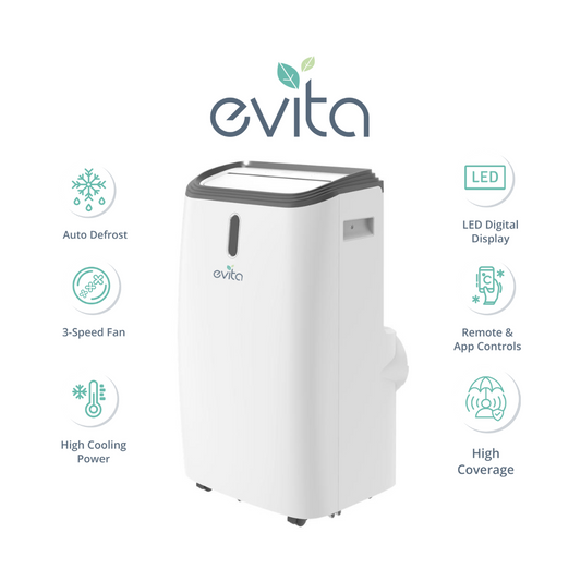 EVITA EPAC 314W 14K BTU 智能便携式空调，带 WIFI 和智能家居应用程序控制