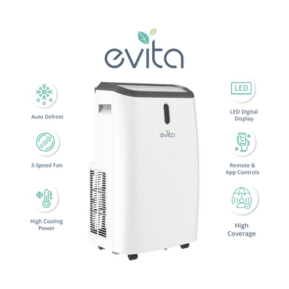 EVITA EPAC 314W 14K BTU SMART PORTABLE AIR CONDITIONER WITH WIFI AND SMART HOME APP CONTROL