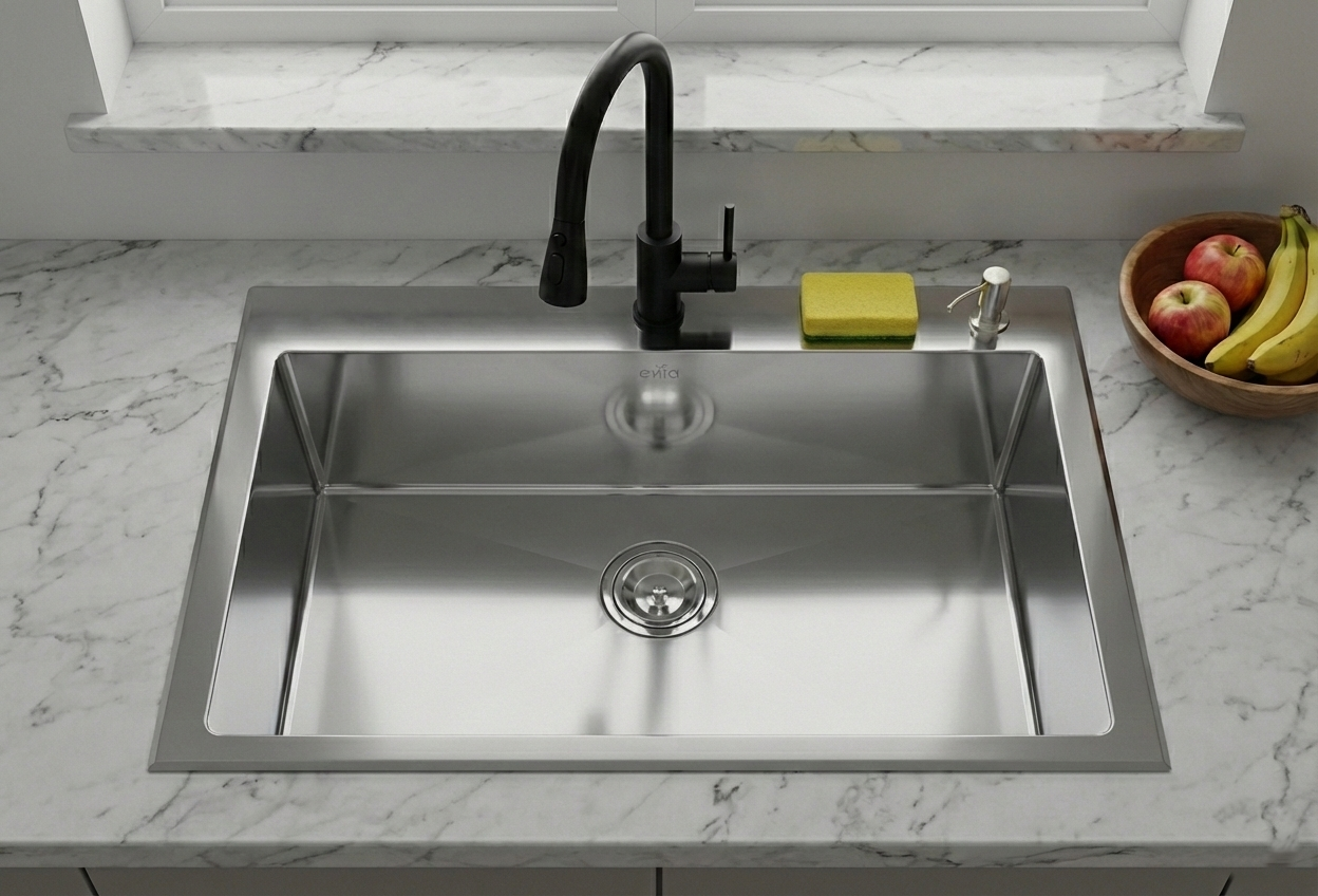 EVITA EKS-ST78 | 780mm SUS316 Top Mount Single Bowl Kitchen Sink