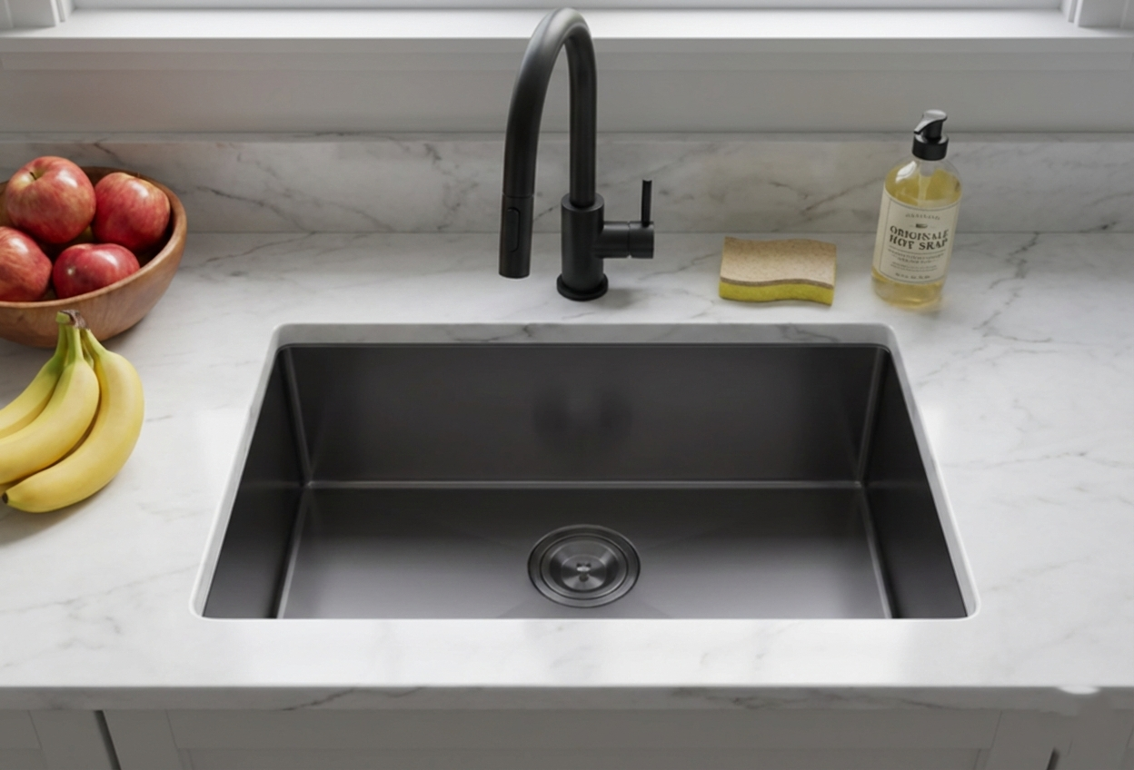EVITA EKS-SU58 | 580mm SUS316 Undermount Single Bowl Kitchen Sink