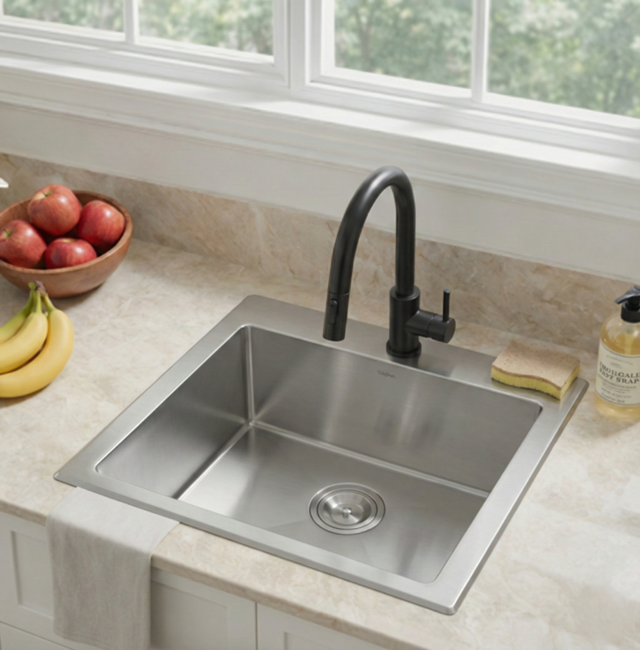 EVITA EKS-ST38HC | 380mm SUS316 Honeycomb Top Mount Single Bowl Kitchen Sink
