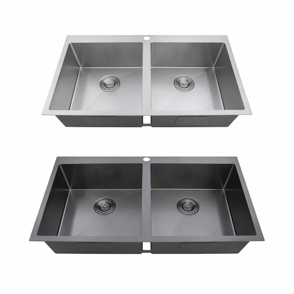 EVITA EKS-DT38 | 390mm + 390 mm SUS316 Top Mount Double Bowl Kitchen Sink