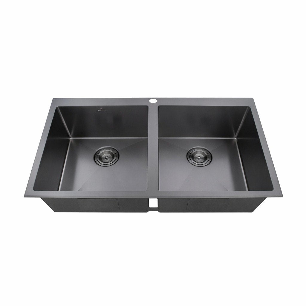 EVITA EKS-DT38 | 390mm + 390 mm SUS316 Top Mount Double Bowl Kitchen Sink