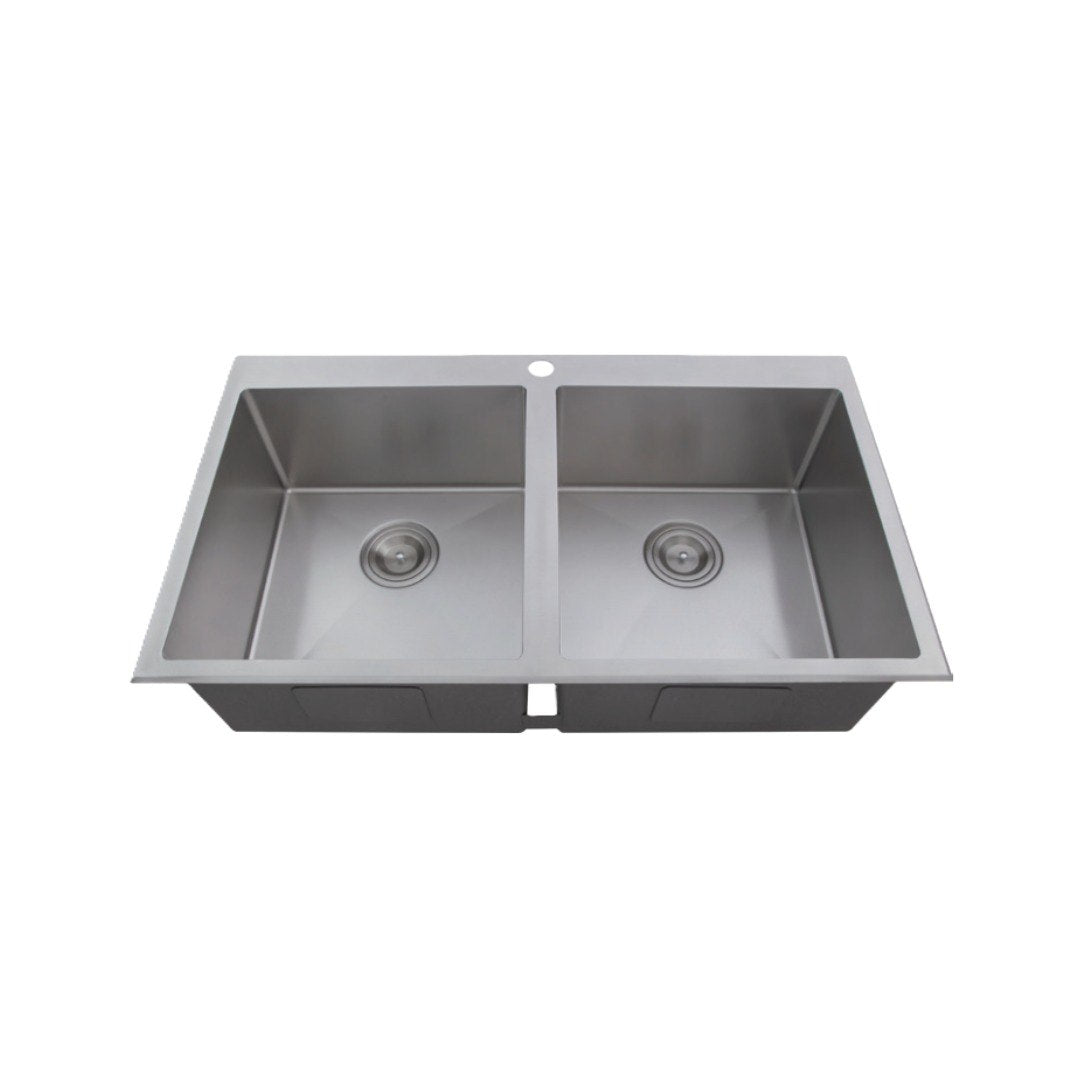 EVITA EKS-DT38 | 390mm + 390 mm SUS316 Top Mount Double Bowl Kitchen Sink