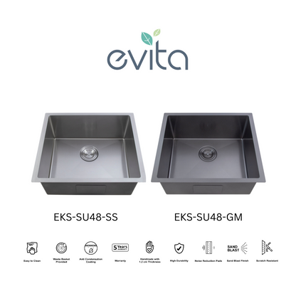 EVITA EKS-SU48-SS/EKS-SU48-GM SUS316 单碗船用级厨房水槽