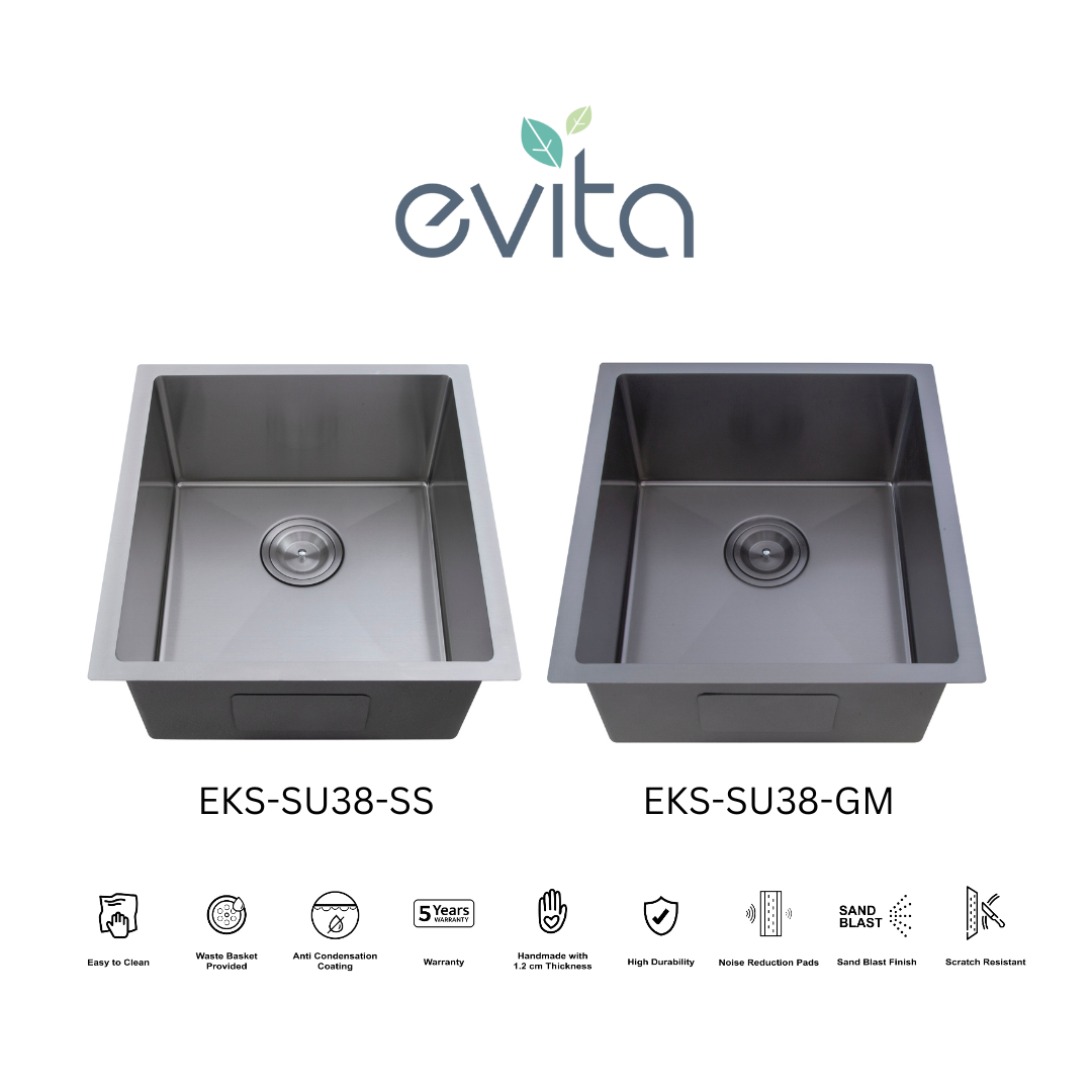 EVITA EKS-SU38-SS/EKS-SU38-GM SUS316 单碗船用级厨房水槽