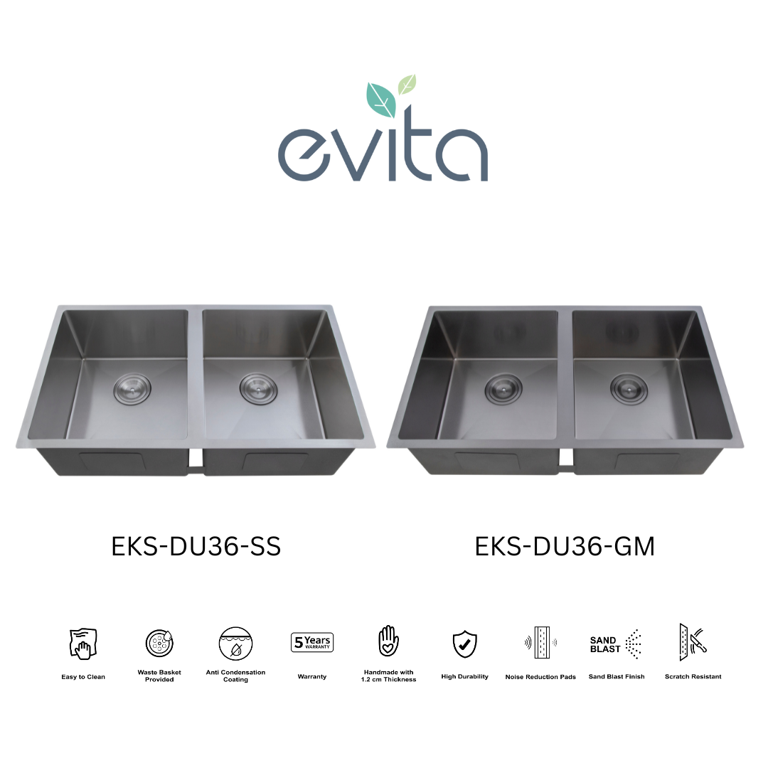EVITA EKS-DU36-SS/EKS-DU36-GM SUS316 双碗船用级厨房水槽